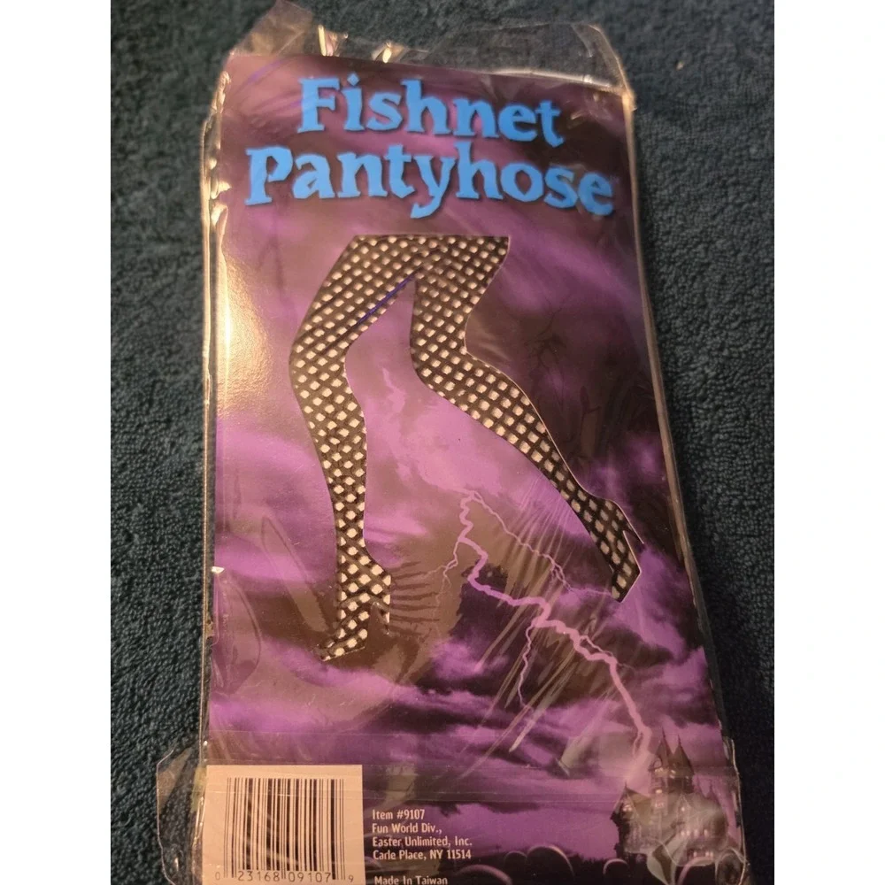 VTG NEW Old Stock  fishnet stockings black